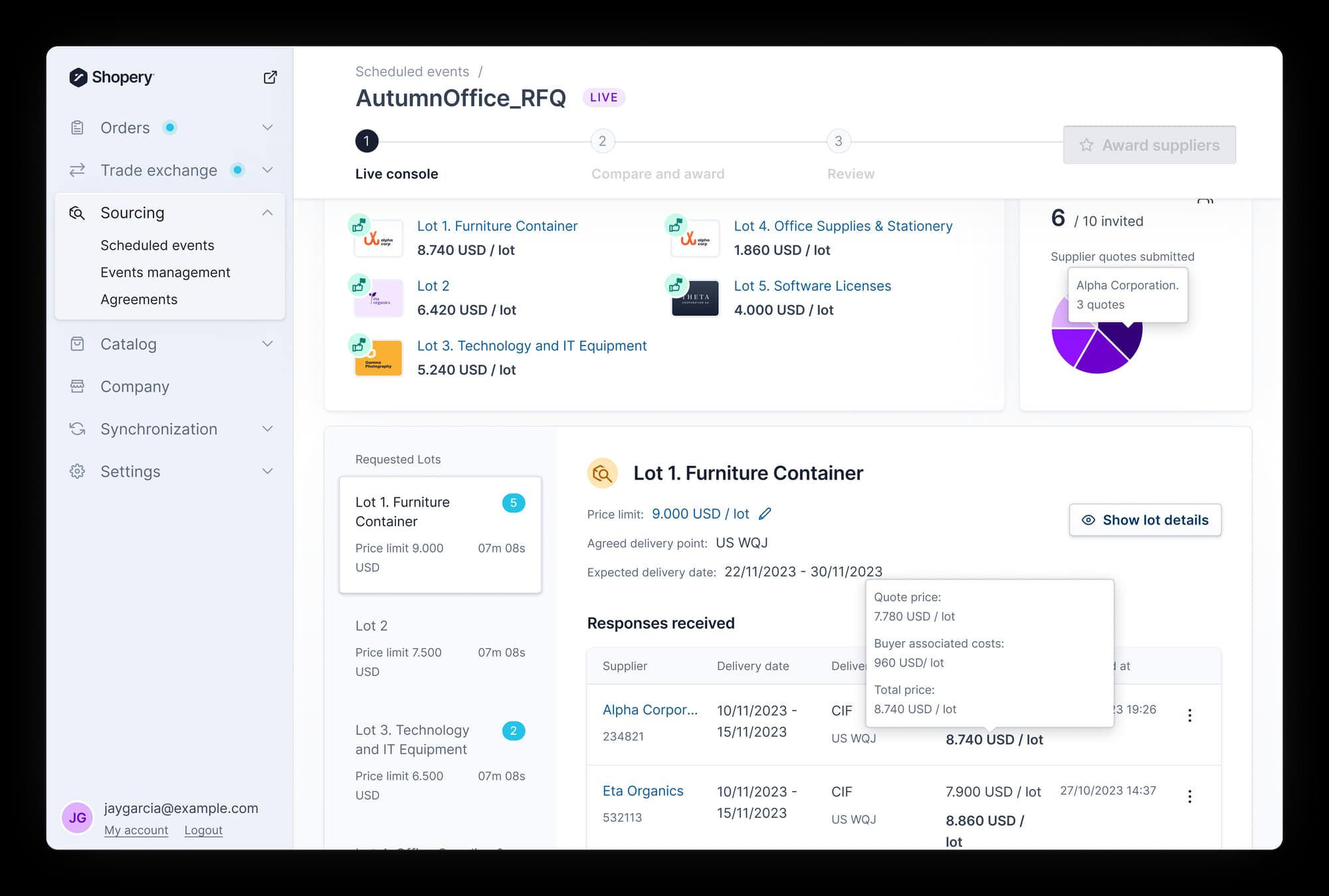 智能询价报价系统界面