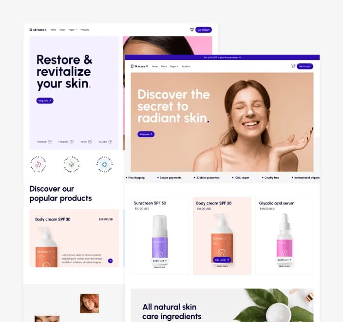 美妆品牌网站设计